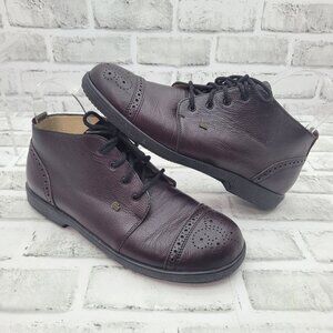 Pristine Finn Comfort Germany Bordeaux Leather Oxfords Women's 41 EU 10 US